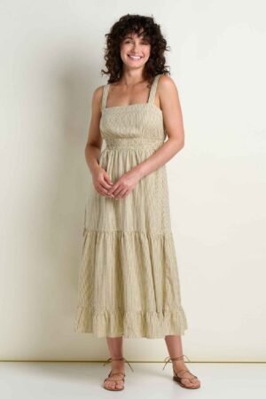 Taj Hemp Tiered Midi Dress