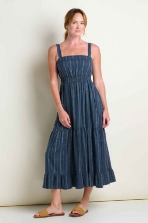 Taj Hemp Tiered Midi Dress
